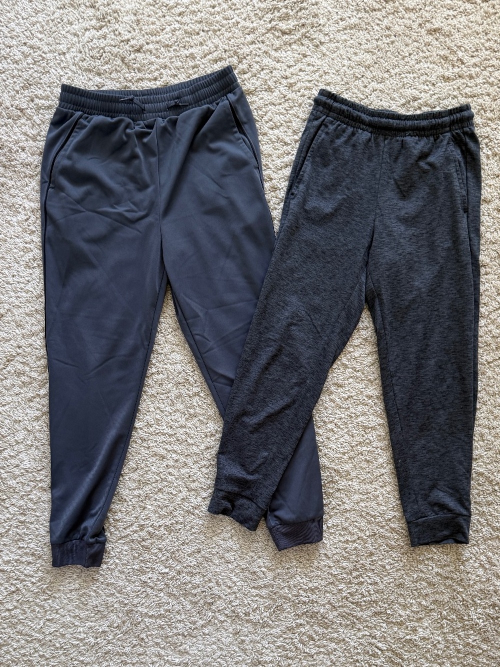 2-Pack Boys Jogger Pants Bundle Gray Athletic Sweatpants Size M 10/12